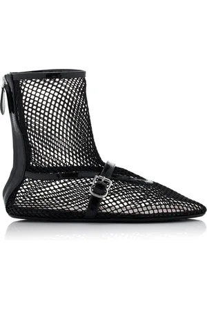 Alaïa High Ballerinas Mesh Leather Flats, , IT 36