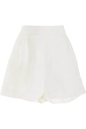 ANEMOS The High-Waisted Linen-Blend Short Shorts, , L