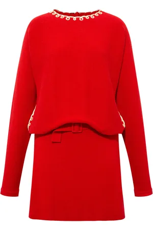 SIEDRES Mily Embroidered Knit Mini Dress, , M