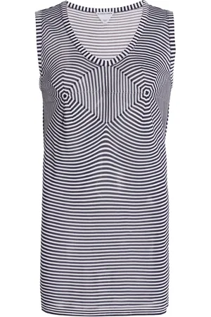 Bottega Veneta Striped Knit Tank Top, , XS