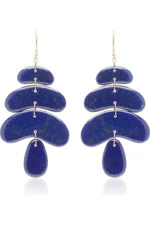 Ten Thousand Things Small Totem 18K Yellow Gold Lapis Earrings, , OS, , Gifts For Her