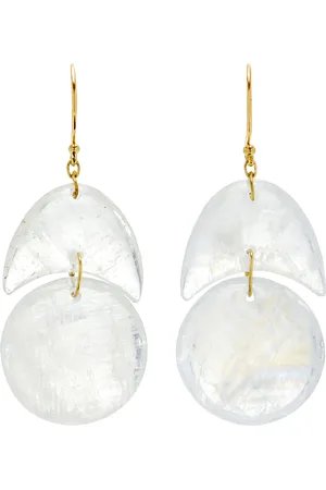 Ten Thousand Things Tiny Arps 18K Yellow Gold Moonstone Earrings, , OS, , Gifts For Her
