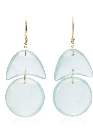 Ten Thousand Things Tiny Arps 18K Yellow Gold Aquamarine Earrings, , OS, , Gifts For Her
