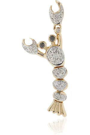 YVONNE LÉON Lobster 9K Gold Diamond Single Earring, , OS, , Gifts For Her