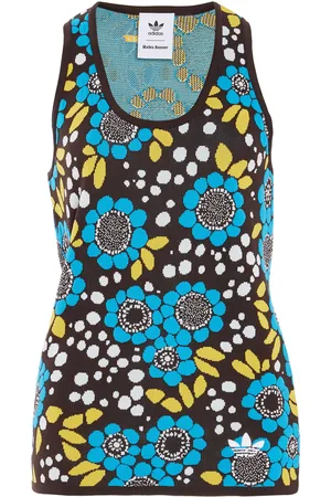 adidas Floral Knit Tank Top, , XS