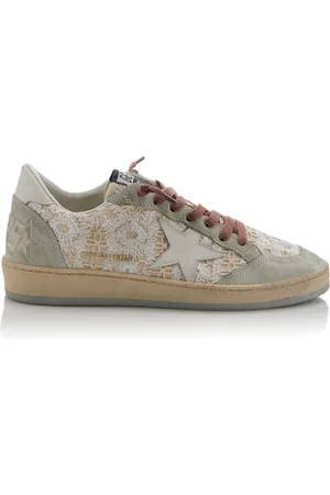 Golden Goose Ball Star Macrame-Suede Sneakers, , IT 37
