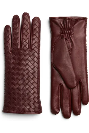 Bottega Veneta Soft Intrecciato Leather Gloves, , 6.5