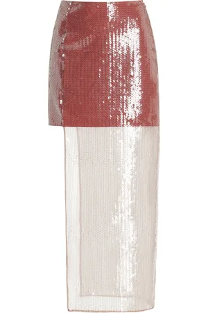 Nensi Dojaka Layered Sequin Midi Skirt, , M