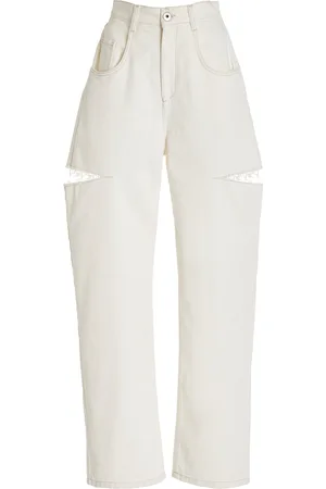 Maison Margiela Cutout Nylon-Blend Jeans, , IT 36