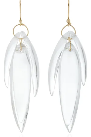 Ten Thousand Things 18K Yellow Crystal Leaf Earrings, , OS, , Gifts For Her