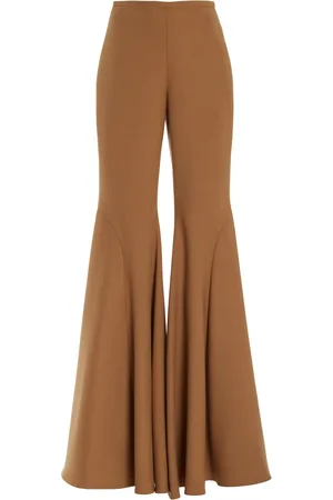 Sergio Hudson Mid-Rise Wool-Blend Flared-Leg Pants, , US 0