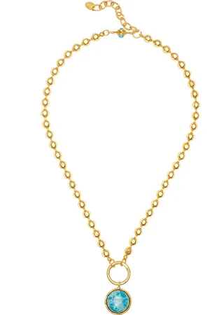 Sylvia Toledano Mantra 22K Gold-Plated Larimar Necklace, , OS, , Gifts For Her