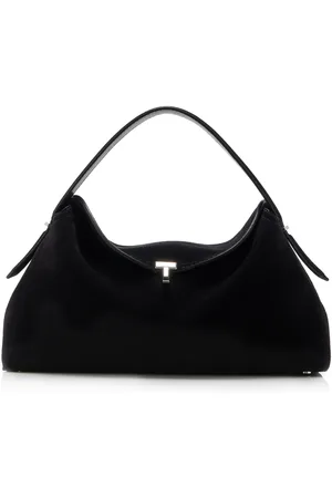 Totême T-Lock Suede Top Handle Bag, , OS