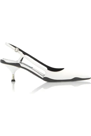Prada Two-Tone Leather Slingback Pumps , , IT 39