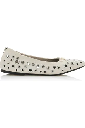 Golden Goose Amy Eyelet-Embellished Leather Ballet Flats, , IT 36