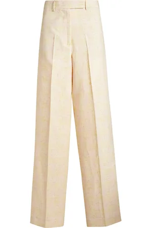 Etro Linen-Blend Wide-Leg Pants, , IT 44