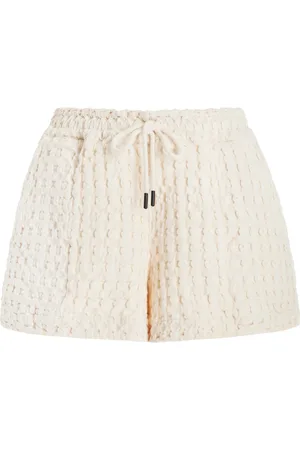 Oas Drizzle Waffle-Knit Cotton Shorts, , L