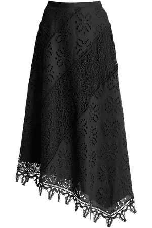 ULLA JOHNSON Solara Eyelet-Lace Linen Maxi Skirt, , US 0