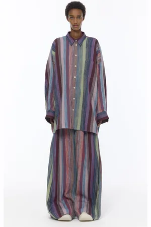 Marrakshi Life Oversized Cotton Chambray Shirt, , M