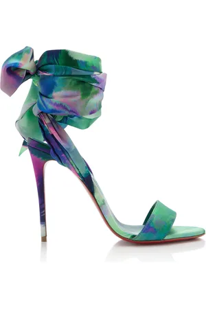 Christian Louboutin Desert 100mm Satin Sandals, , IT 36