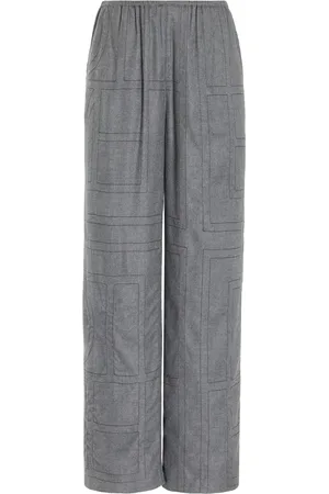 Totême Monogram Flannel PJ Bottoms, , EU 34