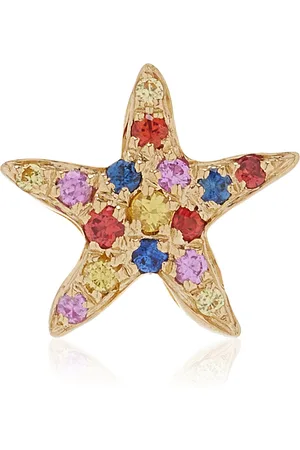 YVONNE LÉON 18K Gold Sapphire Single Earring, , OS, , Gifts For Her