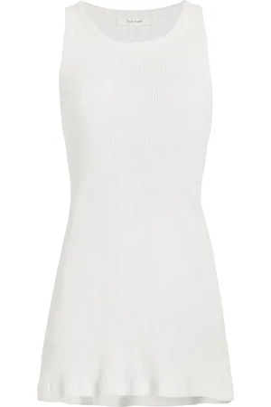 The Row Misty Long Ribbed-Knit Cotton Tank Top, , XL