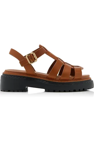 Prada Leather Fisherman Sandals, , IT 36