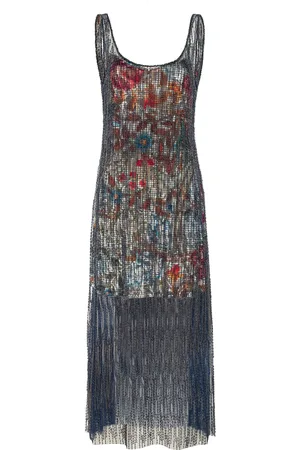 SIEDRES Danielas Beaded Mesh Midi Dress, , EU 40