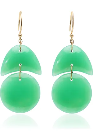 Ten Thousand Things Tiny Arps 18K Yellow Gold Chrysoprase Earrings, , OS, , Gifts For Her