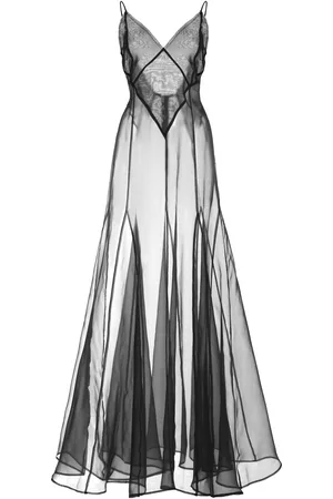 Kamperett Lalique Silk Organza Gown, , S