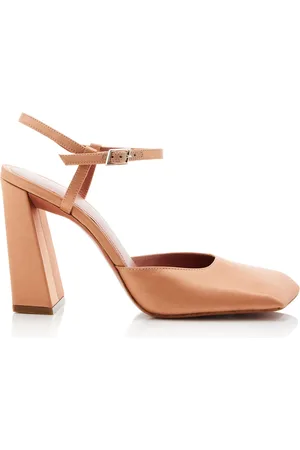 Amina Muaddi Charlotte Satin Pumps, , IT 36