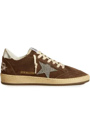 Golden Goose Ballstar Glitter-Embellished Suede Sneakers, , IT 36