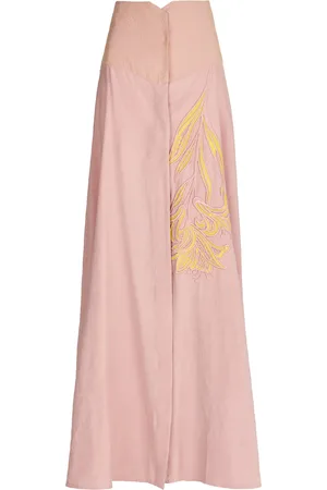 Silvia Tcherassi Modena Embroidered Maxi Skirt, , S