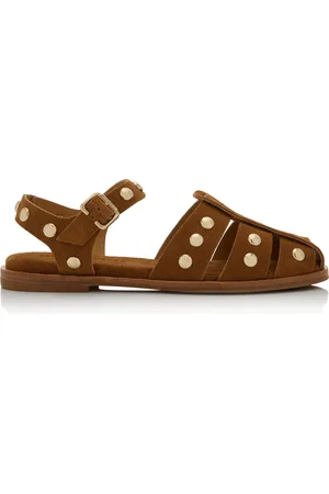 Freda Salvador Sera Studded Suede Fisherman Sandals, , US 6