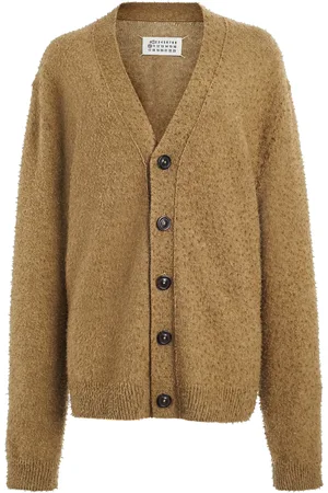 Maison Margiela Textured Knit Wool-Cotton Cardigan, , XS