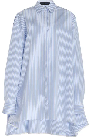 Proenza Schouler Isla Striped Cotton-Silk Dress, , US 10