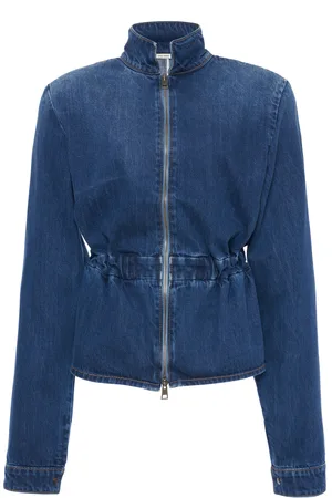 Nensi Dojaka Peplum Cotton Bomber Jacket, , XS