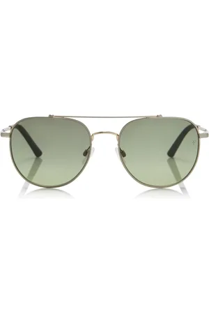 Oliver Peoples X Roger Federer R-10 Aviator-Frame Metal Sunglasses, , OS