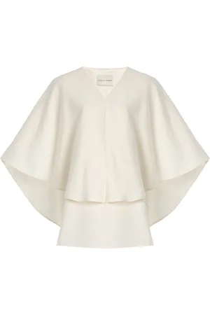 Loulou de Saison Arona Cape-Back Crepe Top, , EU 36