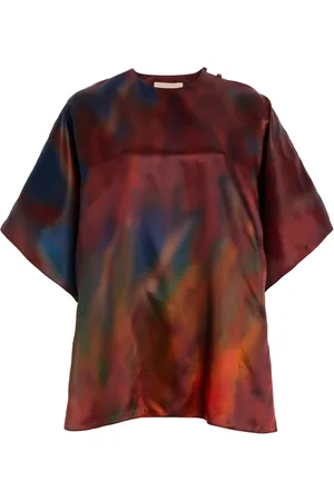 Roksanda Versala Printed Silk-Blend Top, , UK 8