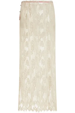 Kamperett Isabella Wool-Cotton Lace Maxi Skirt, , XS