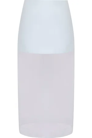 ZIMMERMANN Crush Layered Silk Midi Skirt, , 0