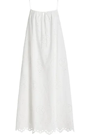 MATTEAU Broderie Cotton Midi Dress, , 5