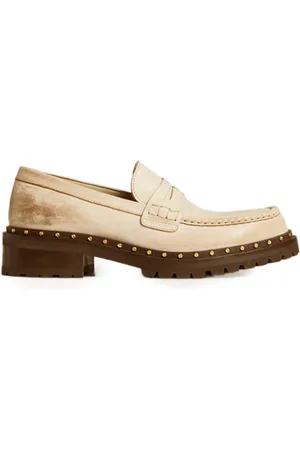 Golden Goose Jerry Rock Studded Distressed Leather Loafers, , IT 35