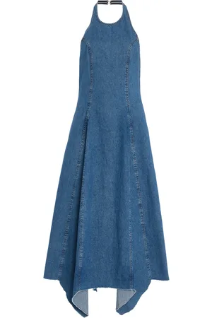 EB DENIM Stella Denim Midi Haler Dress, , L