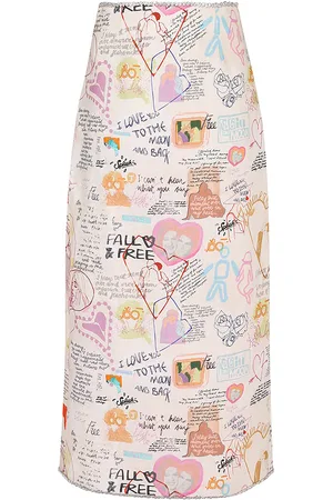 ZIMMERMANN Crush Embellished Linen Midi Skirt, , 4