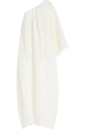 THE GARMENT Brooke Asymmetric Crinkled Linen-Cotton Maxi Dress, , UK 4