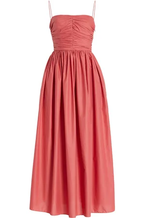 MATTEAU Gathered Cotton Maxi Dress, , 1