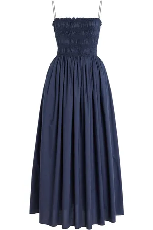 MATTEAU Shirred Cotton Maxi Dress, , 3